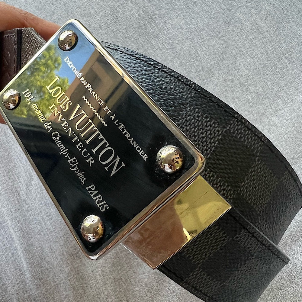 Louis Vuitton Damier Black reverseable belt